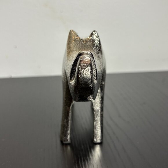 CURREY & COMPANY Kano Small Silver Rhino Metal Sculpture Figurine - Picture 2 of 4